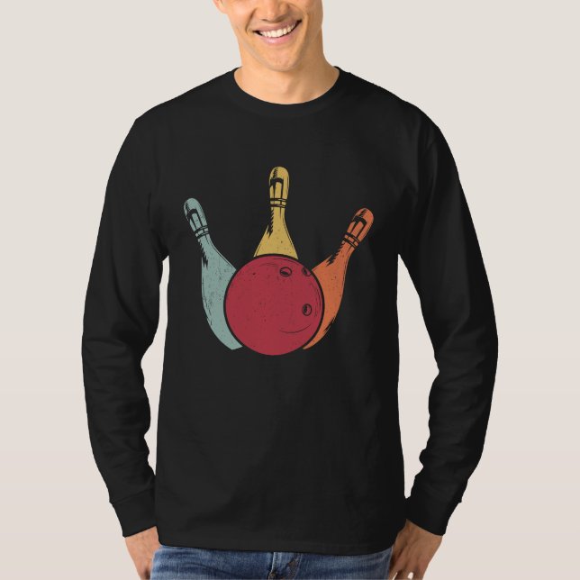 T-shirt Bowling Ball Pins Bowler Strike Bowling Legend Bow (Devant)