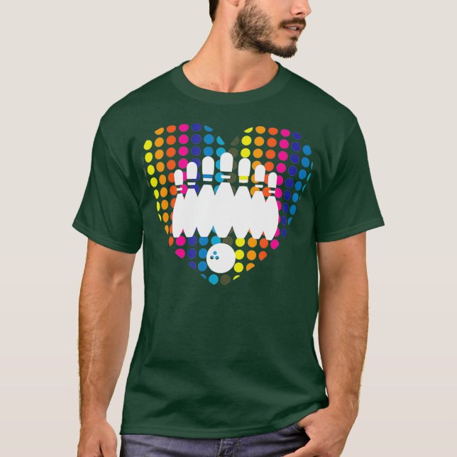 T-shirt bowling boules de coeur mignonette bowlers disco b (Devant)