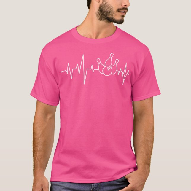 T-shirt Bowling Bowling Heartbeat Bowling Bowling (Devant)