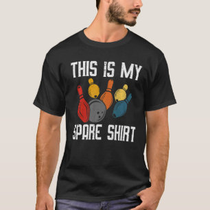 T-shirt Bowling C'Est Mon Spare Shirt Bowling Funny Graph