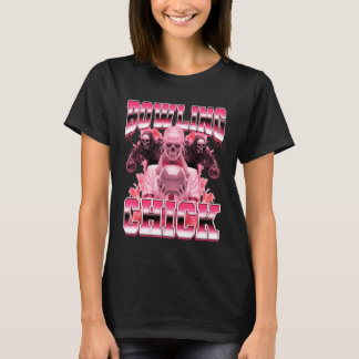 T-shirt Bowling Chick Bowler 90s Bootleg Style
