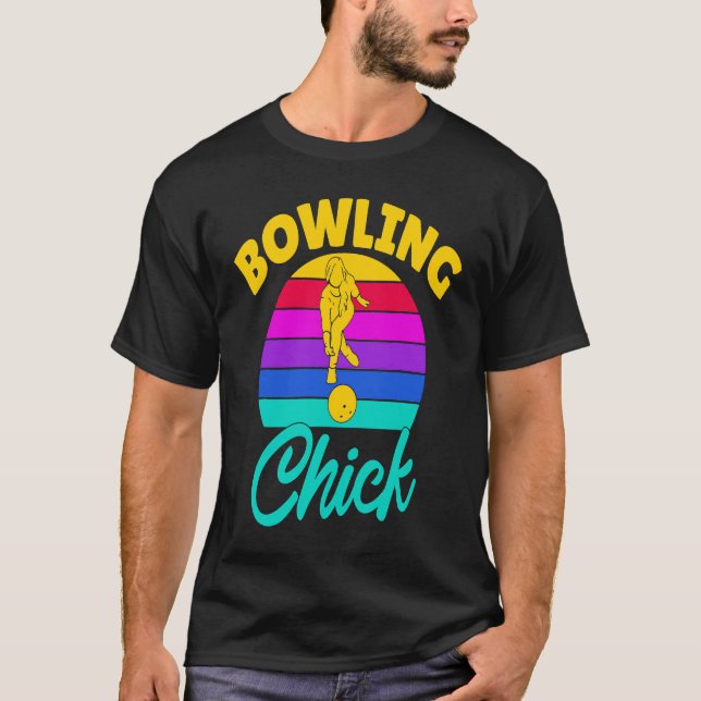 T-shirt Bowling Chick Women Team Bowler (Devant)