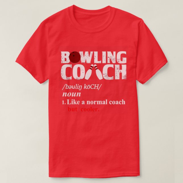 T-shirt Bowling Coach bowling bowlings mens bowling T (Design devant)