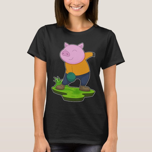 T-shirt Bowling de cochon ballon Sports (Devant)