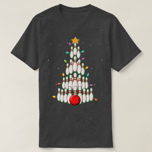 T-shirt Bowling de Noël Funny T (Design devant)