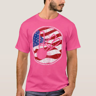 T-shirt Bowling Drapeau Américain Boule à bougies