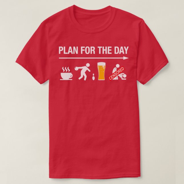 T-shirt Bowling drôle Adulte Bowler T (Design devant)