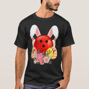 T-shirt Bowling Easter Bunny Egg 2022 Fleurs de lapin Pasc