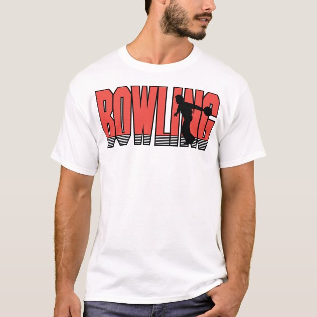T-shirt Bowling en rouge (Devant)