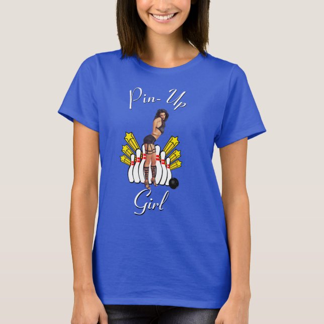 T-shirt Bowling femme's Sportswear Pin-Up Girl Custom T-Sh (Devant)