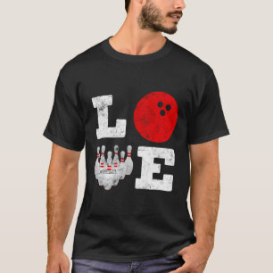 T-shirt Bowling Gift Pour Bowler Bowling Pins Ball Graphic