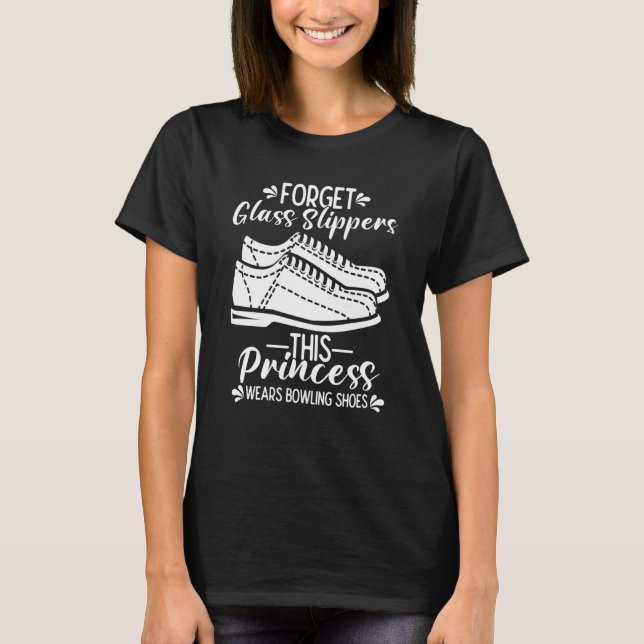 T-shirt Bowling Girl Princess Pin Bowler Strike Bowling Te (Devant)