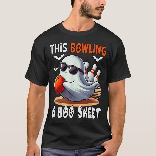 T-shirt Bowling Is Boo Sheet Halloween Costume Player Team (Devant)