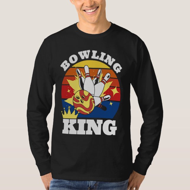 T-shirt Bowling King Evolution of Man Bowling (Devant)