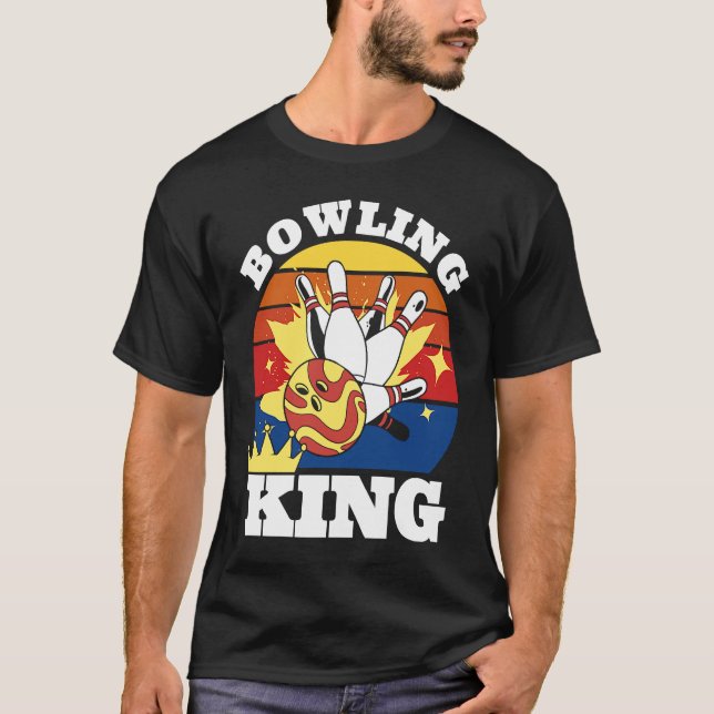 T-shirt Bowling King Evolution of Man Bowling (Devant)