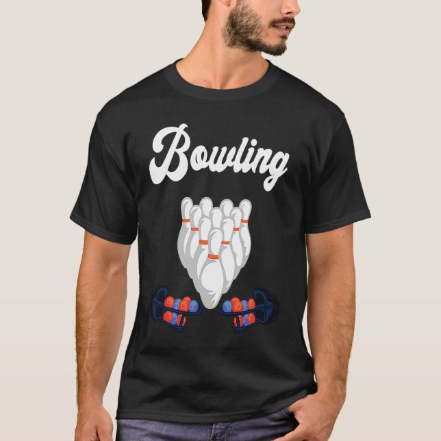 T-shirt Bowling Lane Bowling Set Strike Bowling Team Bowli (Devant)