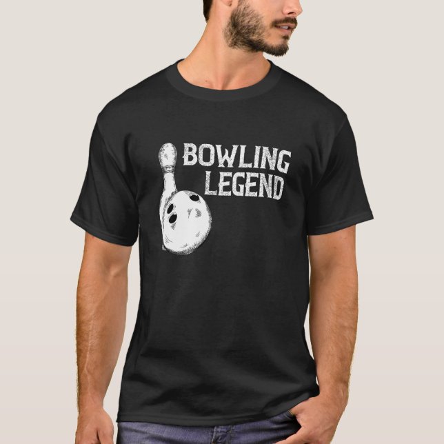 T-shirt Bowling Legend Strike Bowler Bowling Team Bowling (Devant)