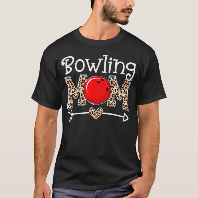 T-shirt Bowling Maman Joueuse Fête des Mères Mama Leopard (Devant)