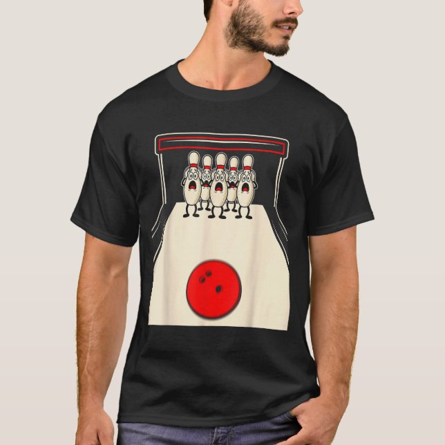 T-shirt Bowling N Ed Ns Funny Bowler Player Kids Boys Men  (Devant)