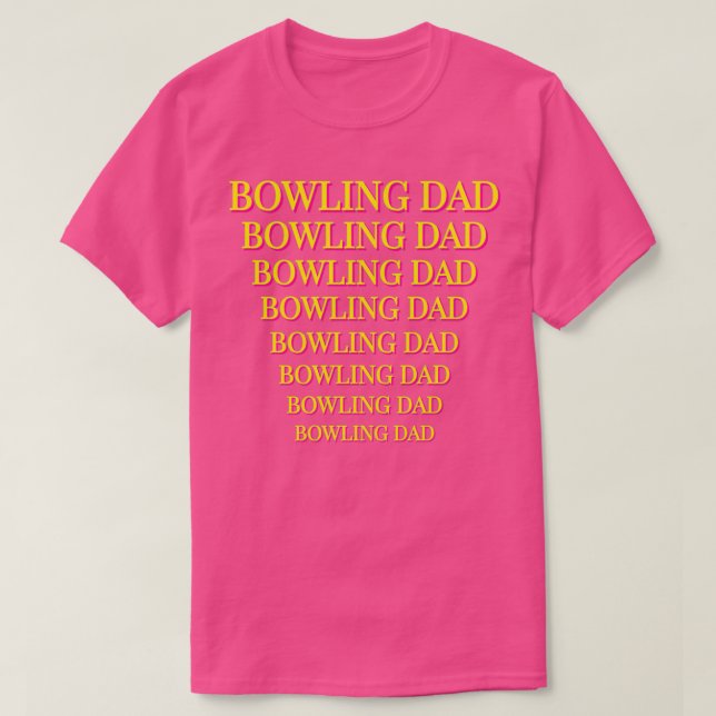 T-shirt Bowling papa plus grand à plus petite impression r (Design devant)