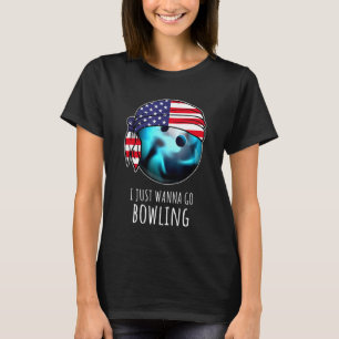 T-shirt Bowling Pour Homme Joueur Je Veux Juste Aller Bowl
