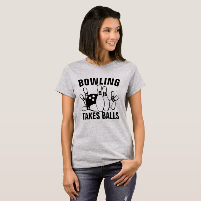 T-shirt Bowling prend des balles (Devant entier)