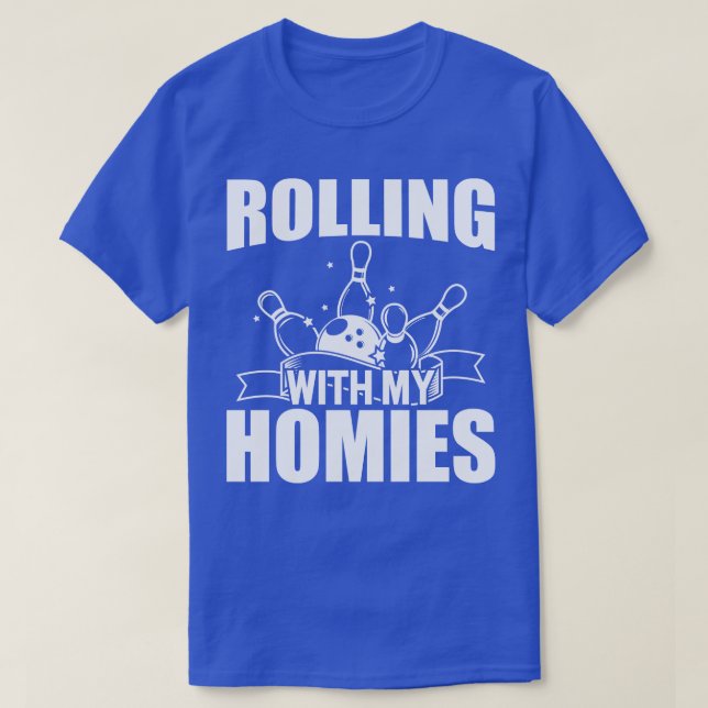 T-shirt Bowling Rolling avec mes amis w (Design devant)
