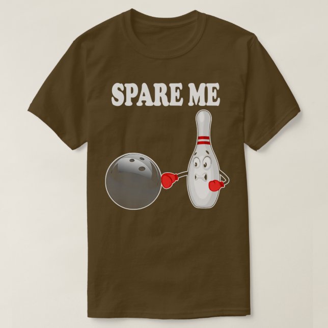 T-shirt Bowling Spare Me Ten Pin Bowler T (Design devant)