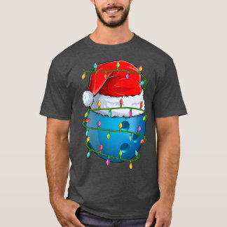 T-shirt Bowling Sports Lover Xmas Lights Bowling Ball Chri