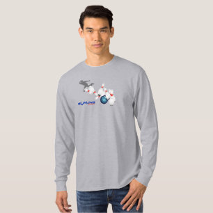 T-shirt Bowling Sports   Manches longues pour hommes
