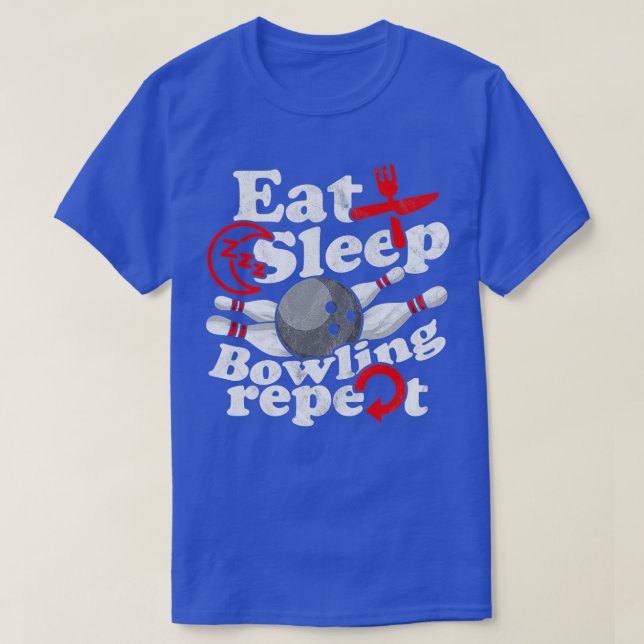 T-shirt Bowling Strike Skittts Pin Bowling Hall Spare 3 (Design devant)