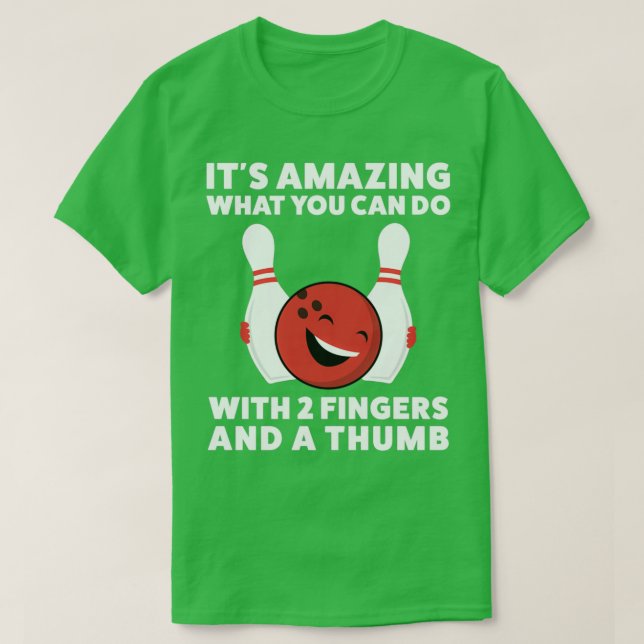 T-shirt Bowling T Drôle Pour Hommes T (Design devant)