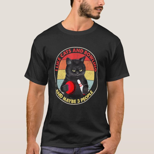 T-shirt Bowling Tee Comme Chat Peut-Être 3 Personnes Food  (Devant)