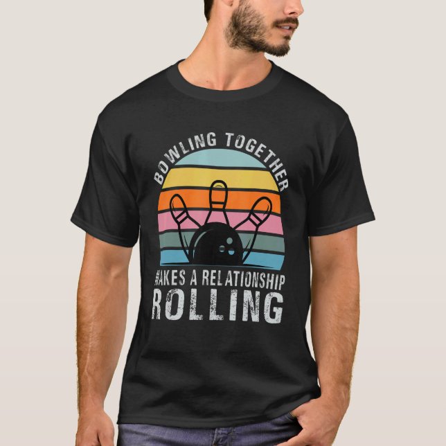 T-shirt Bowling Together Fait Une Relation Rolling Co (Devant)