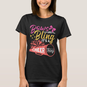 T-shirt Bows Et Lâcher Son Une Pom-pom girl De Chance