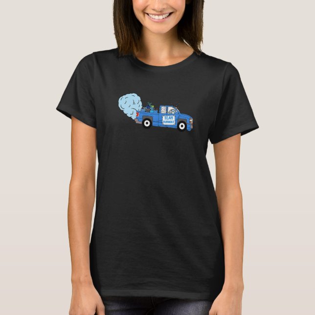 T-shirt Bows Ou Burnouts Team Burnout Gender Reveal Party (Devant)