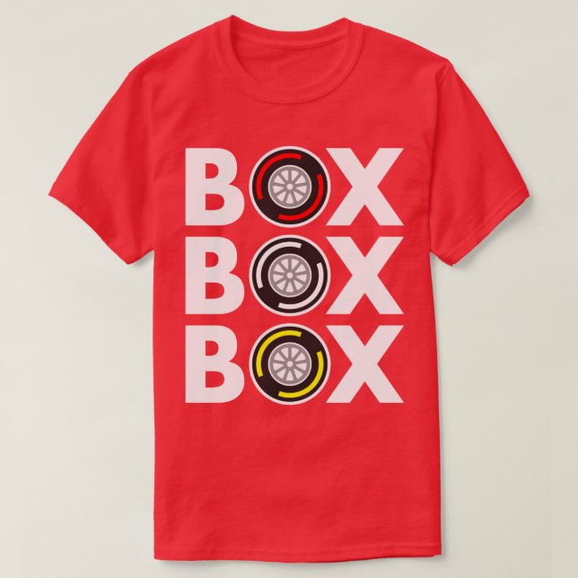 T-shirt Box Box F1 Tyre Compound White Text design (Design devant)