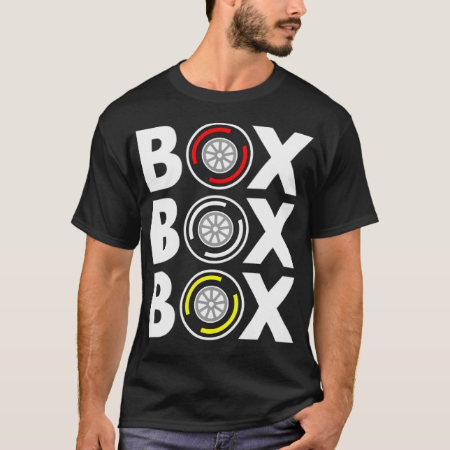 T-shirt Box Box F1 Tyre Compound White Text design (Devant)