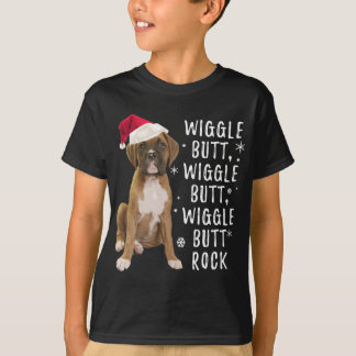 T-shirt Boxe Chien Noël - Wiggle Butt Rock