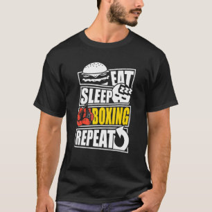 T-shirt Boxe de sommeil de manger Joueur ou entraîneur de