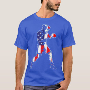 T-shirt Boxe Drapeau Américain 4 juillet Drôle Hommes Drôl
