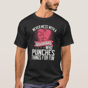 T-shirt Boxe Kickboxing Femmes Gants Entraînement Kickboxe