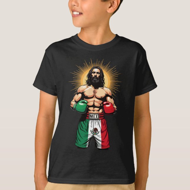T-shirt Boxe mexicaine - shorts de boxe Jésus Christ Mex (Devant)