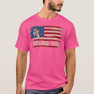 T-shirt Boxe Papa Américain Drapeau Sports Boxer