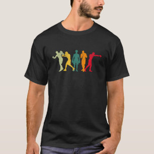 T-shirt Boxe rétro Silhouettes Boxer Combattre la boîte dr
