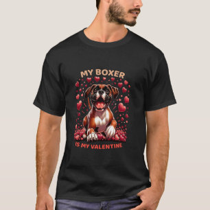 T-shirt Boxer Bliss My Valentine's Day Companion Chien drô
