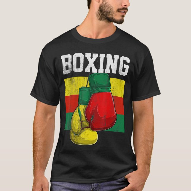 T-shirt Boxer Boxer Boxer Bolivie Drapeau (Devant)