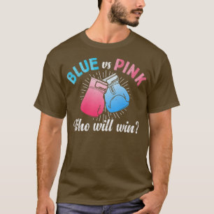 T-shirt Boxer de soirée de révélation de sexe bleu mignon 