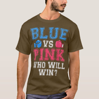 T-shirt Boxer de soirée de révélation de sexe bleu mignon 