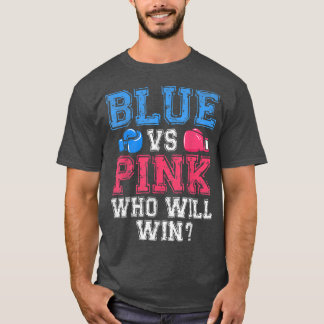 T-shirt Boxer de soirée de révélation de sexe bleu mignon 